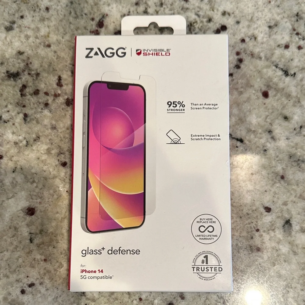 NEW InvisibleShield Glass+ Defense for iPhone 14 - Clear